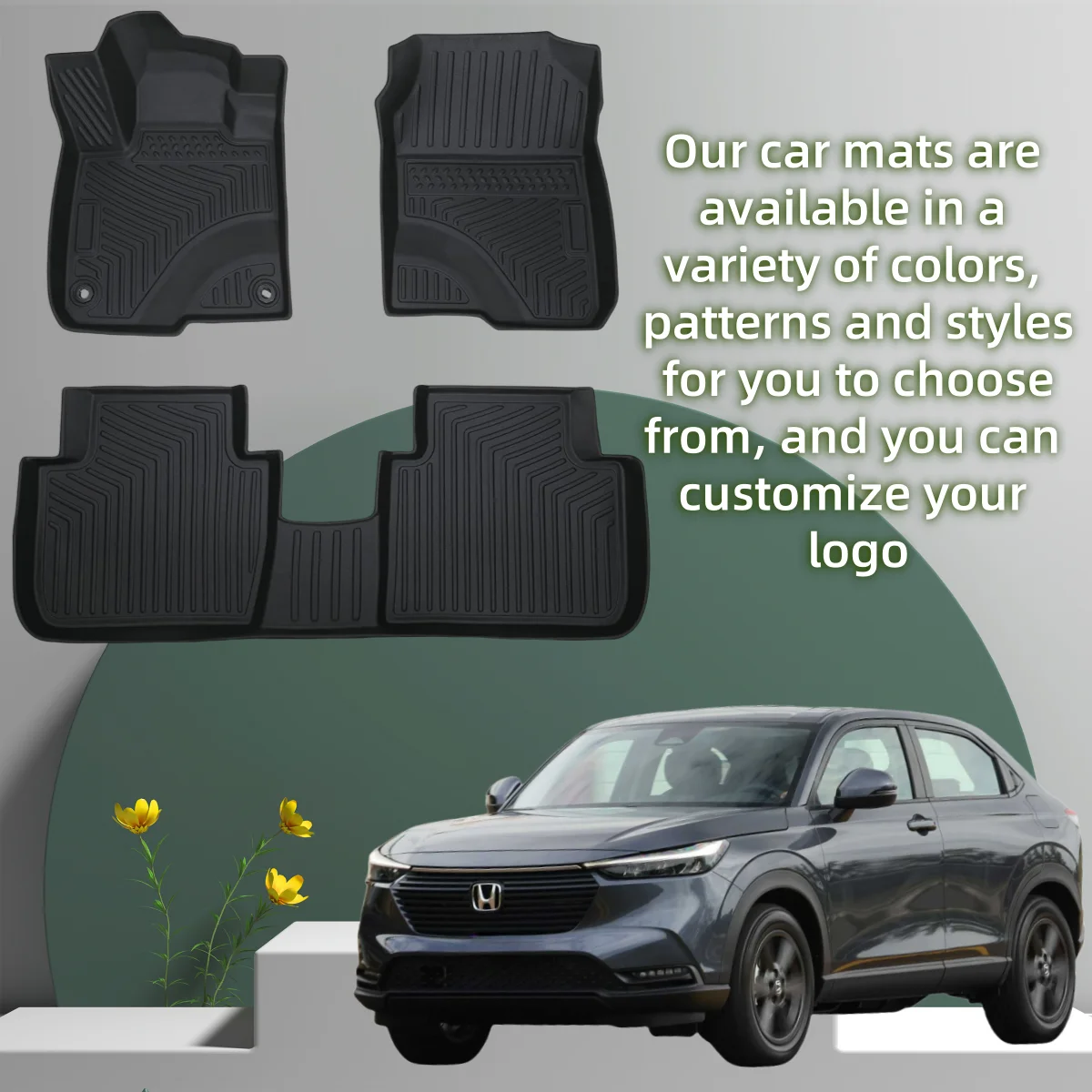 2024 Custom Fit For Honda Interior Accessories Car Mats Car Foot Mat For Honda H-RV All Weather 3D TPE Car Floor Mats