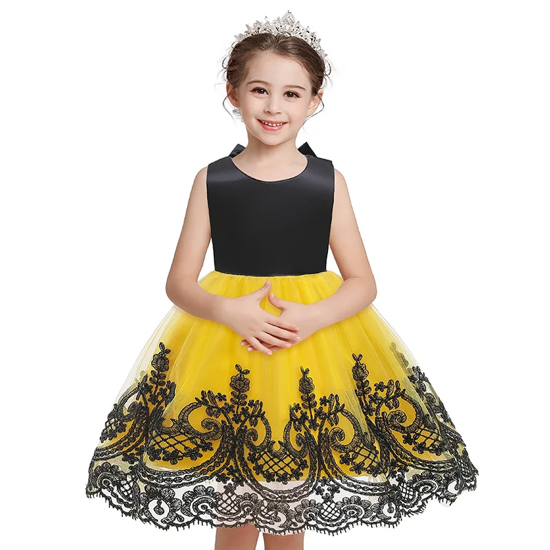 wholesale tulle lace embroidery 6 color beby girl dress baby girl summer ball gown prom dress for 1 to 5 years
