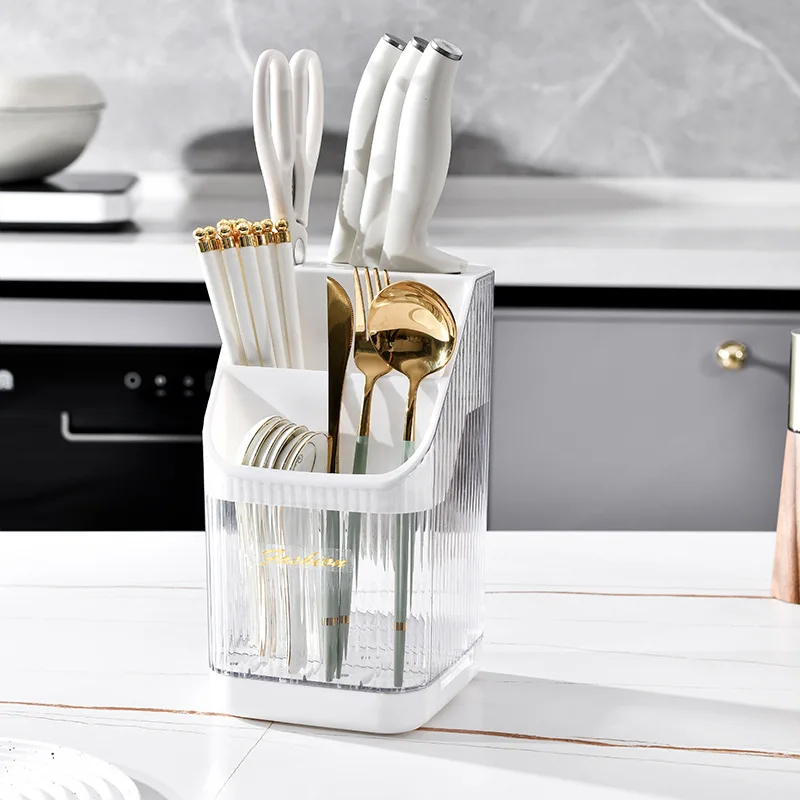Multifunction Kitchen Utensil Holder Tableware Storage Plastic Storage Container Chopsticks Storage Draining Spoon holder