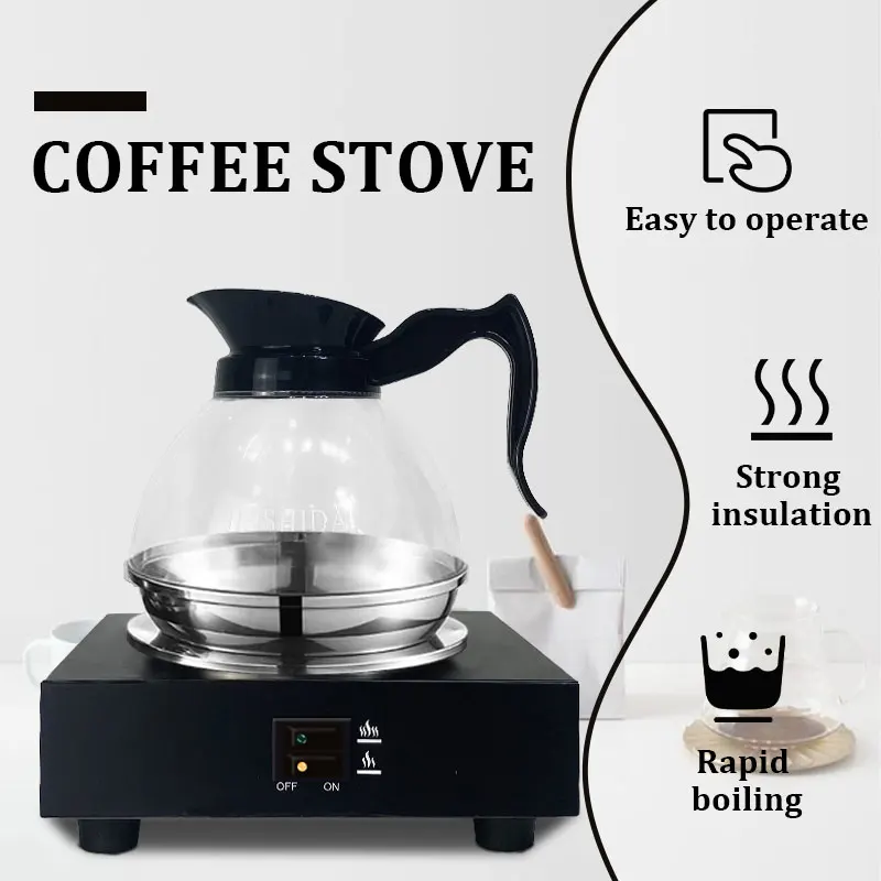 DEWEISI commercial coffee warmer single burner decanter warmer plate for cafe break room buffet and commercial use