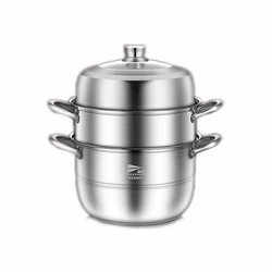 Gas Rice Pot 3 Layer 28cm Food Cooker Display Stainless Steel Steamer