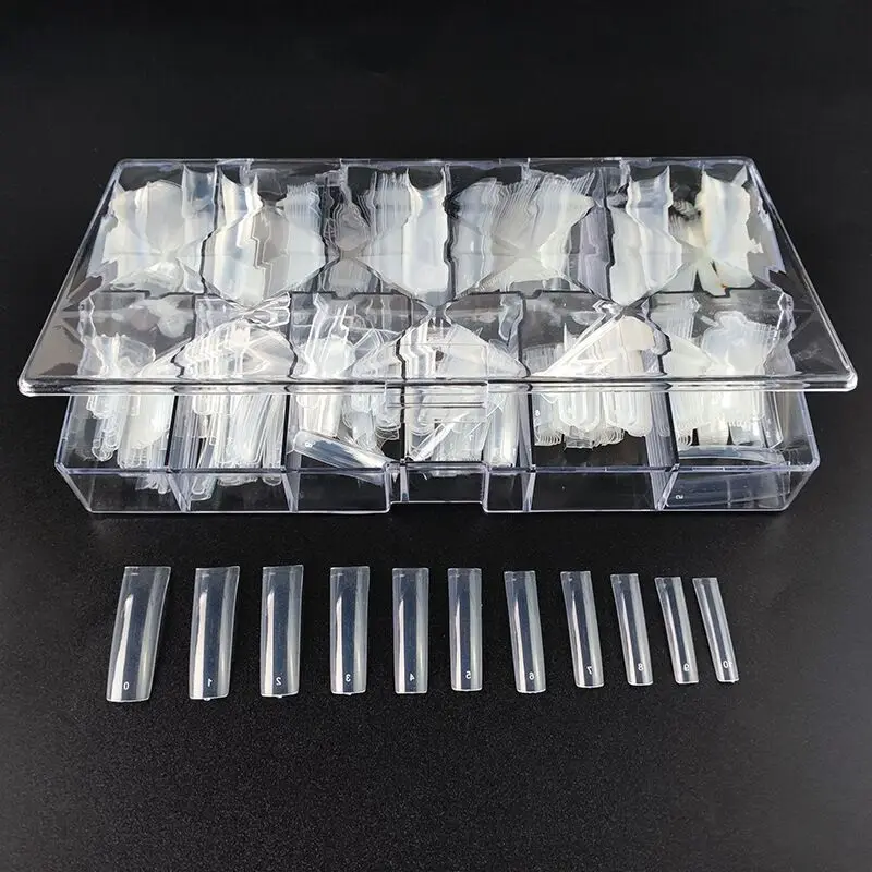 2023 hot popular designed cute xxl extra long square flat french nail tips half cover nail false tip french natural