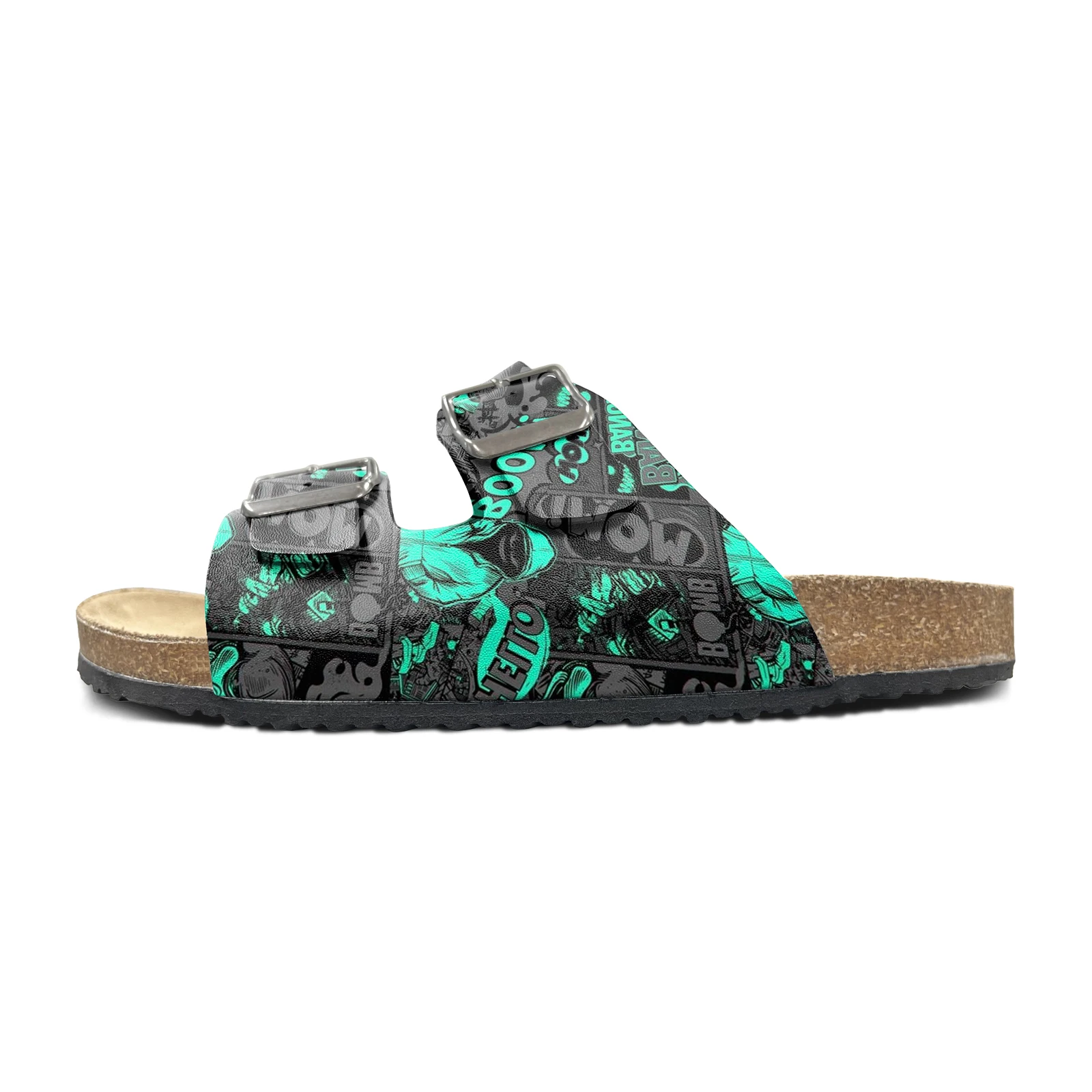 Greatshoes Custom Logo Slide Sandal Fashion Street Outdoor Slippers,Men Cork Sandals Birken Style Shoes