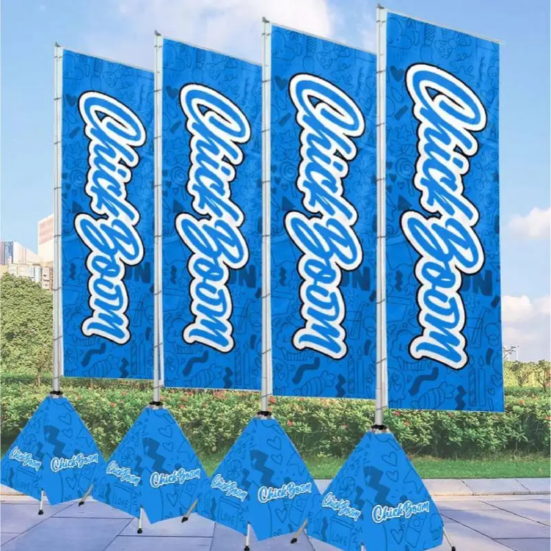 Outdoor Indoor 180X60Cm  Custom Design Logo Nobori Flag Stand