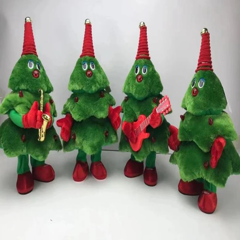 Wholesale singing Christmas tree toy Custom High Quality Stuffed Dancing Christmas Tree Toy