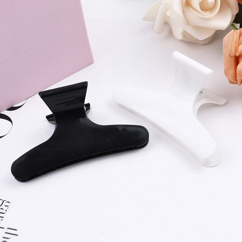 Wholesale Custom LOGO Plastic Salon Barer Hair Styling Hair Accessories Claw Clamp Grip Butterfly Hair Clip