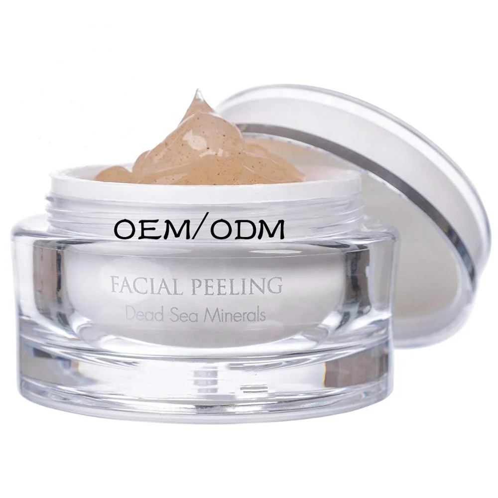 Private Label Facial Peeling Gel, Containing Dead Sea Minerals And Nut Shell Powder Blackhead Remover Peeling Gel