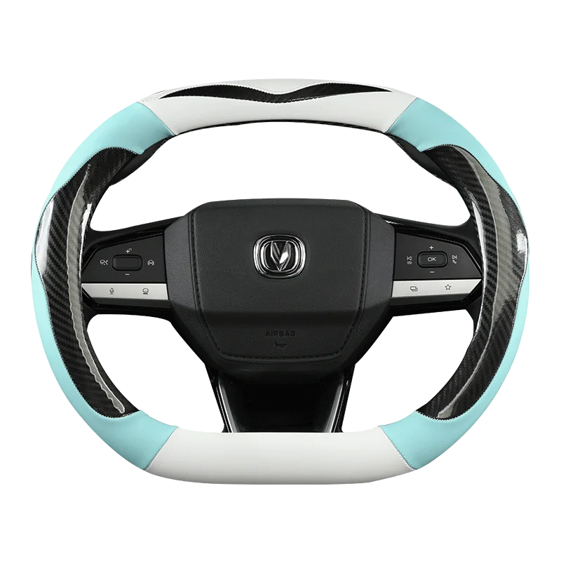 Double D shape Universal 37/38CM Sport 15 inch car steering wheel cover for Peugeot 4008 5008