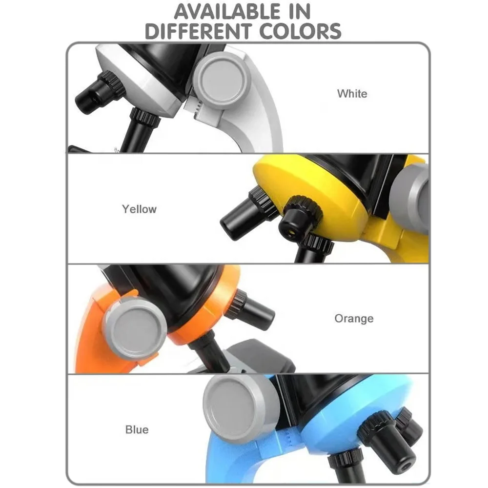 Children educational biological microscope kit science toys for kid with 1200X magnification explore equipment beginner stem toy