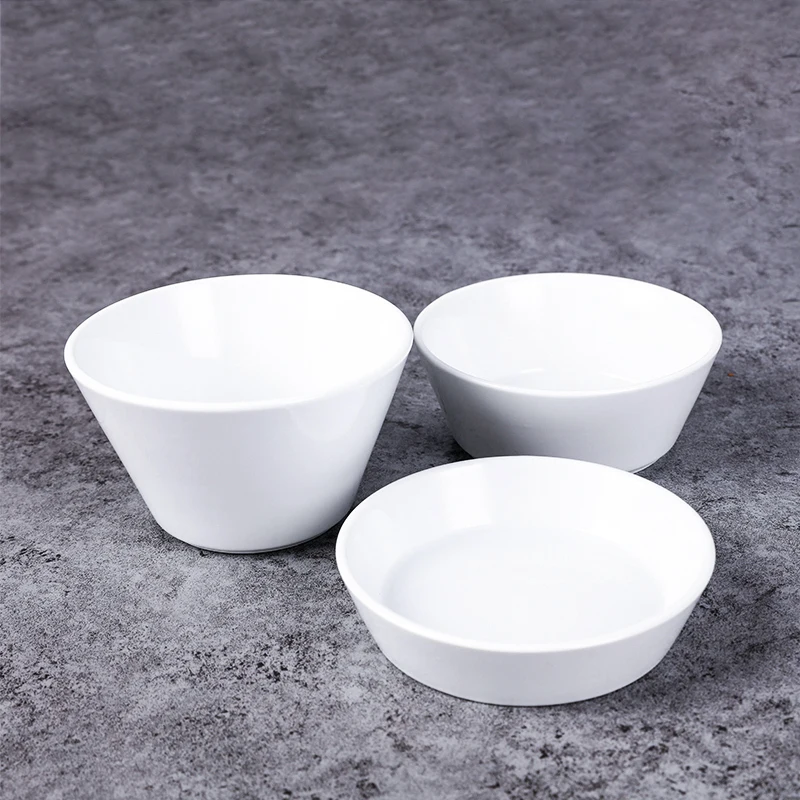 high middle short round white ceramic rice candle snack bowl soup bowl sets