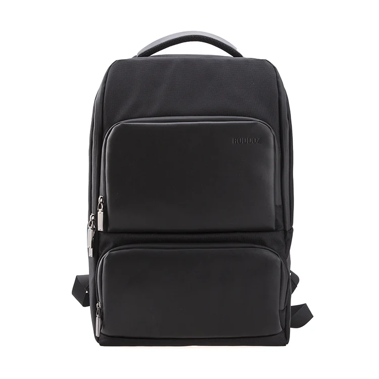 Черный водонепроницаемый дорожный мужской школьный рюкзак из полиэстера с несколькими карманами и