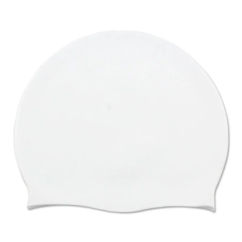 china custom logo kids children waterproof long hair extra large screen printed college silicone swimming caps