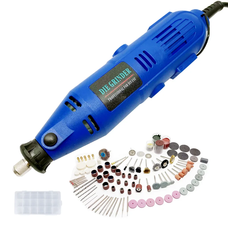 161-piece mini electric mill set multi-functional power tools adjustable speed handheld mini electric drill manual production