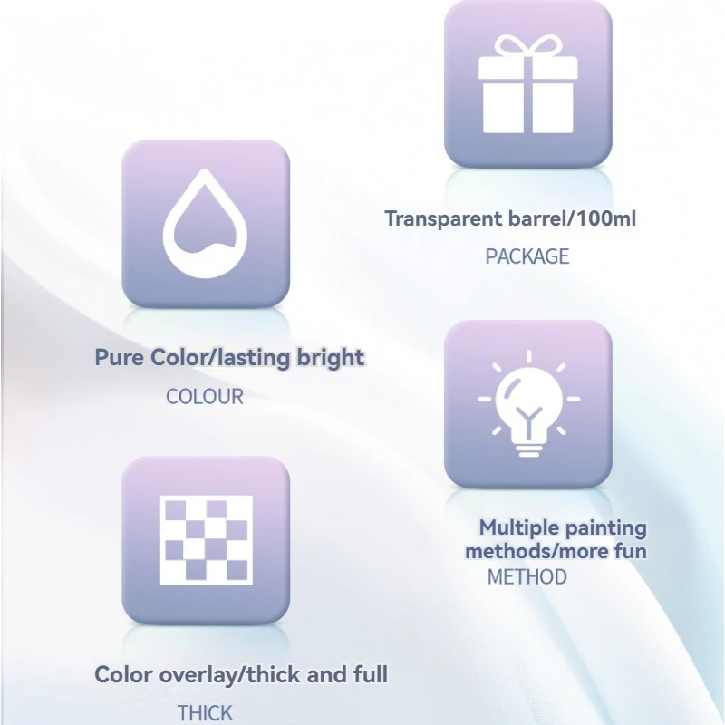 Deli 73888 lake blue Gouache paint for art students 100ml transparent bottled painting pigment 96botttle per carton set