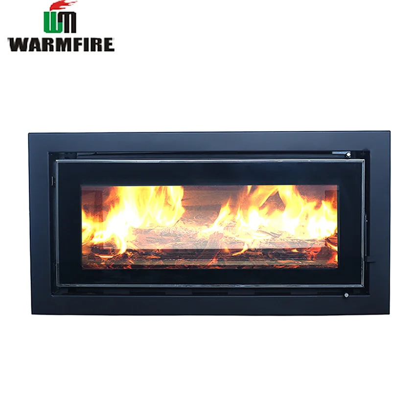 Warmfire Morden Design Double Door Big Glass Wood Fireplace Insert Stove
