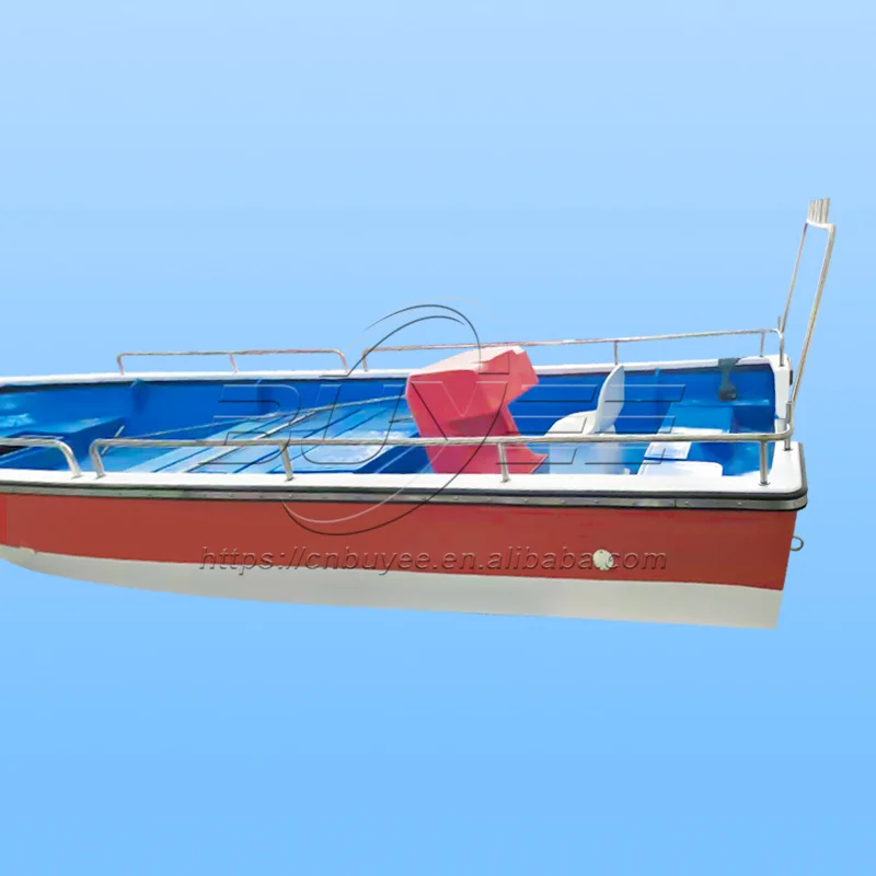 Factory direct sale stable sport cheap 22FT fiberglass fishing boats 5 person open cabin leisure yacht