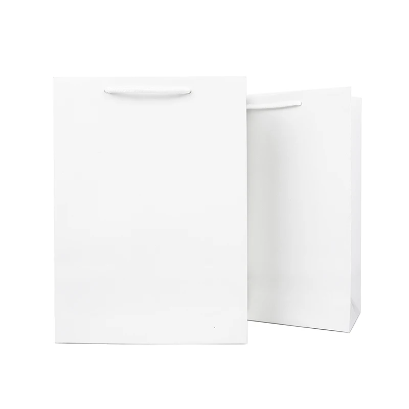 OEM Custom Luxury Gift Craft Shopping White Kraft Paper Bag With Handle Manufacturer