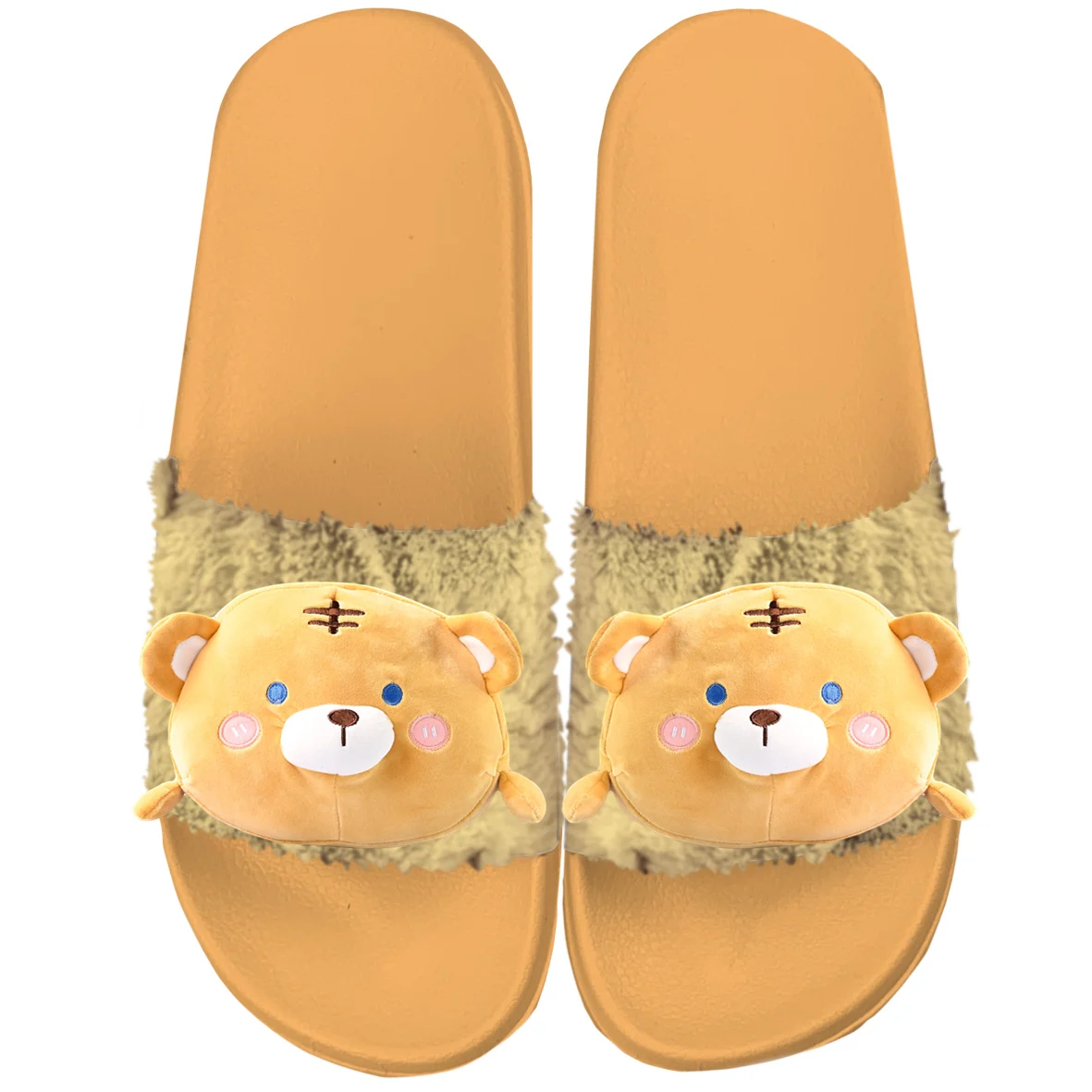 Custom Plush Slippers Animal Shape Indoor Slippers Custom Stylish Plush Vamp Pvc Slippers At Home