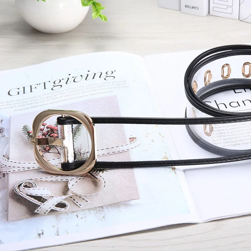 Fashion Clear transparent belts for women 2021 white belt plastic waistband Female ladies