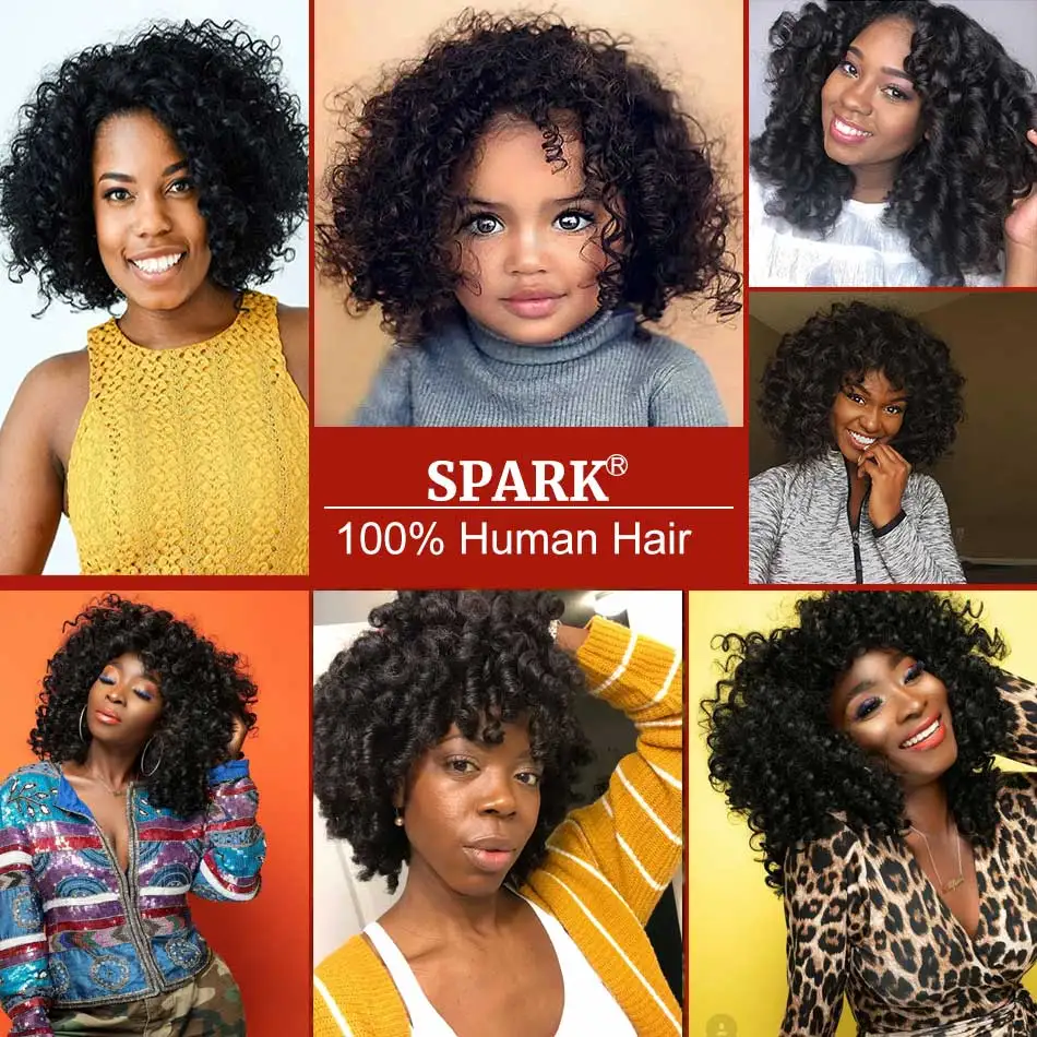 Bouncy Curly Hair Weave Bundles Brazilian Curly Hair 100% Human Hair Extensions 1/3/4Pcs