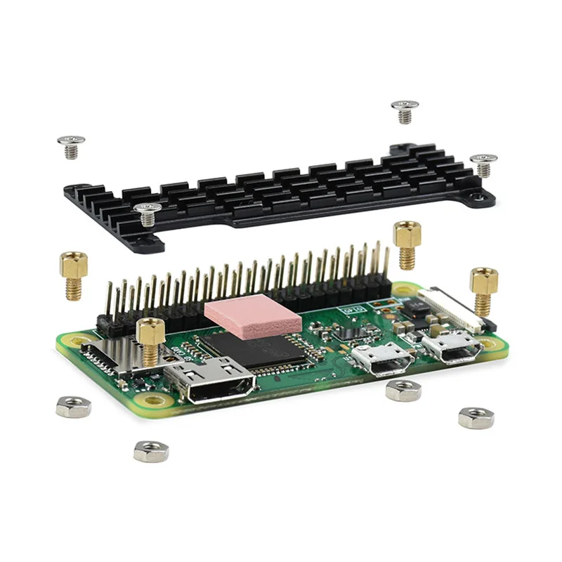 Легкий в установке универсальный радиатор Raspberry Pi Zero/Zero 2 Вт из алюминиевого сплава