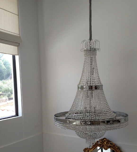 Factory wholesale large hotel kristall deckenleuchte lighting chandelier indoor luxury chrome golden finish crystal chandelier
