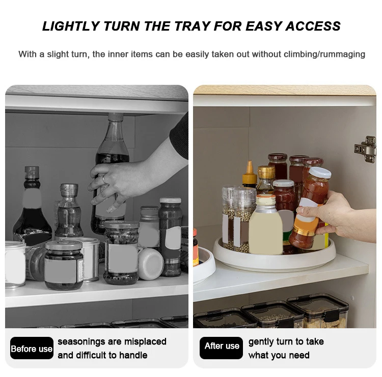 Kitchen cabinets pantry spice plastic table train lazy susan organizer revolution non skid 360 degree lazy susan turntable