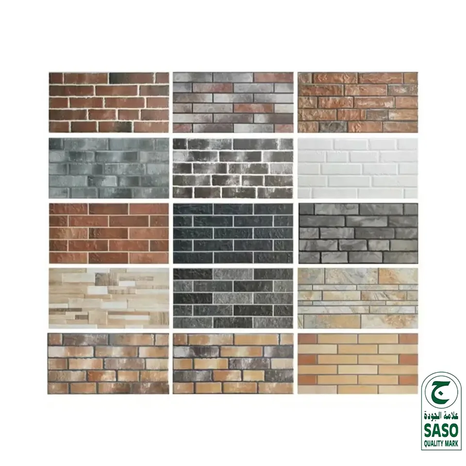 GUCI exterior wall brick design ceramic porcelain tile antique fresh color outdoor wall tile