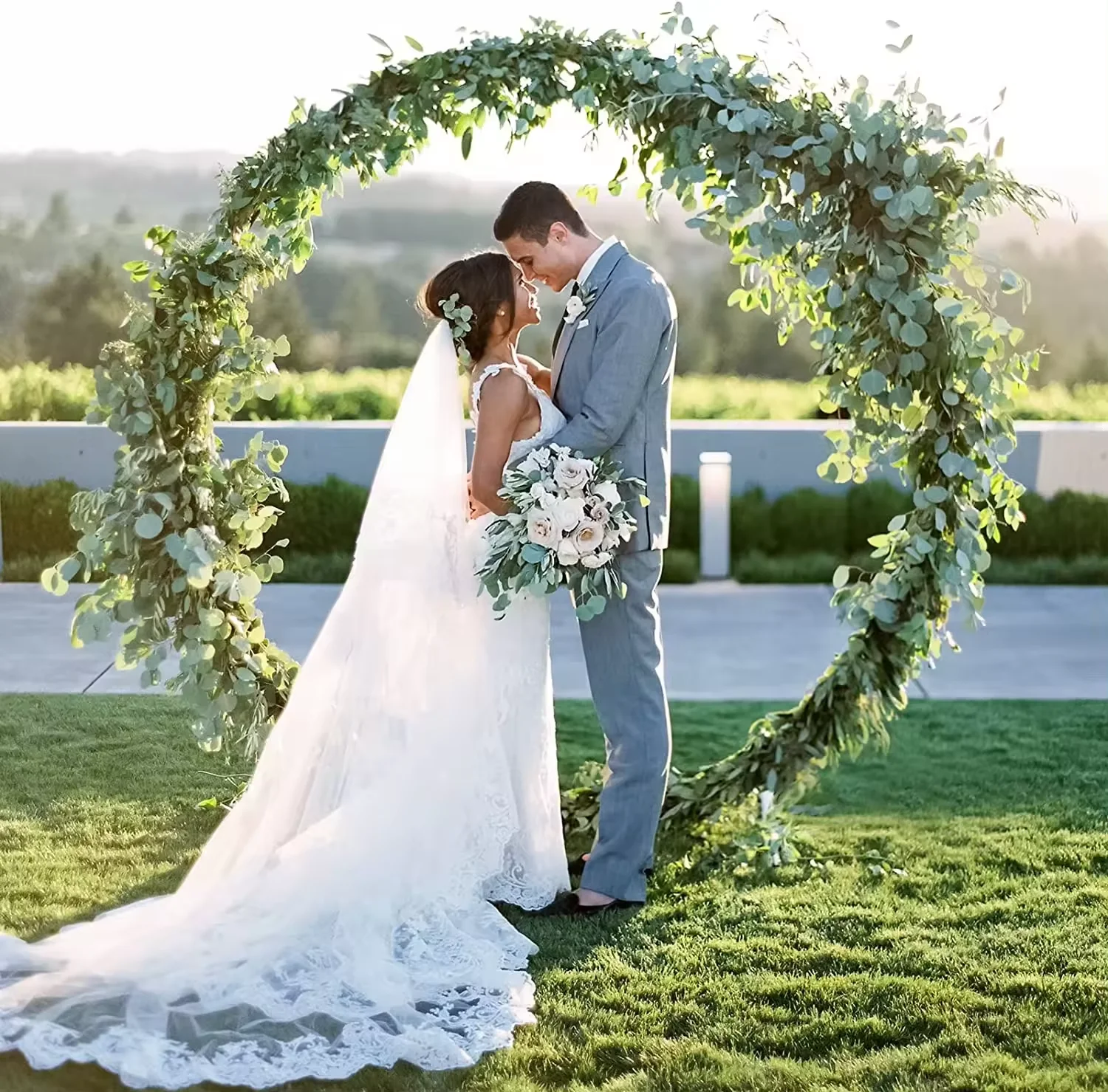 Other Wedding Stage Events Decoration & Supplies Arch Flower Frame Backdrop Stand Photo Booth Gold Metal Background Outdoor