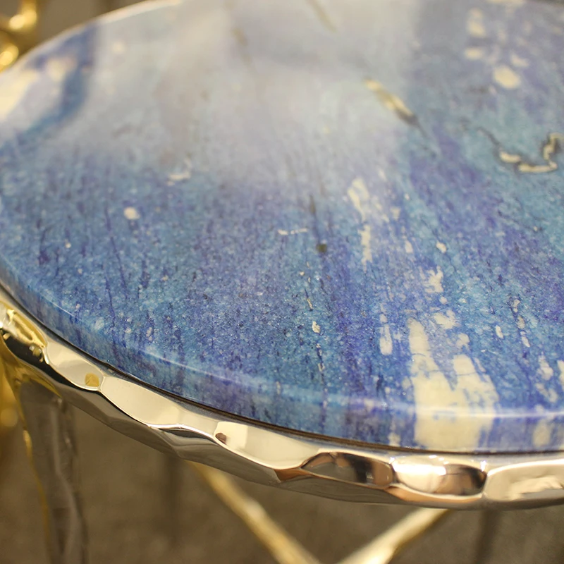 Professional Manufacturer Customized Blue Luxury Stone Coffee Table