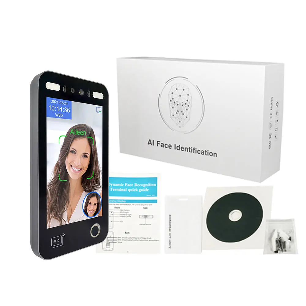 8 Inch Display Wifi Biometric Fingerprint Machine AI Face Recognition Access Control System For GYM