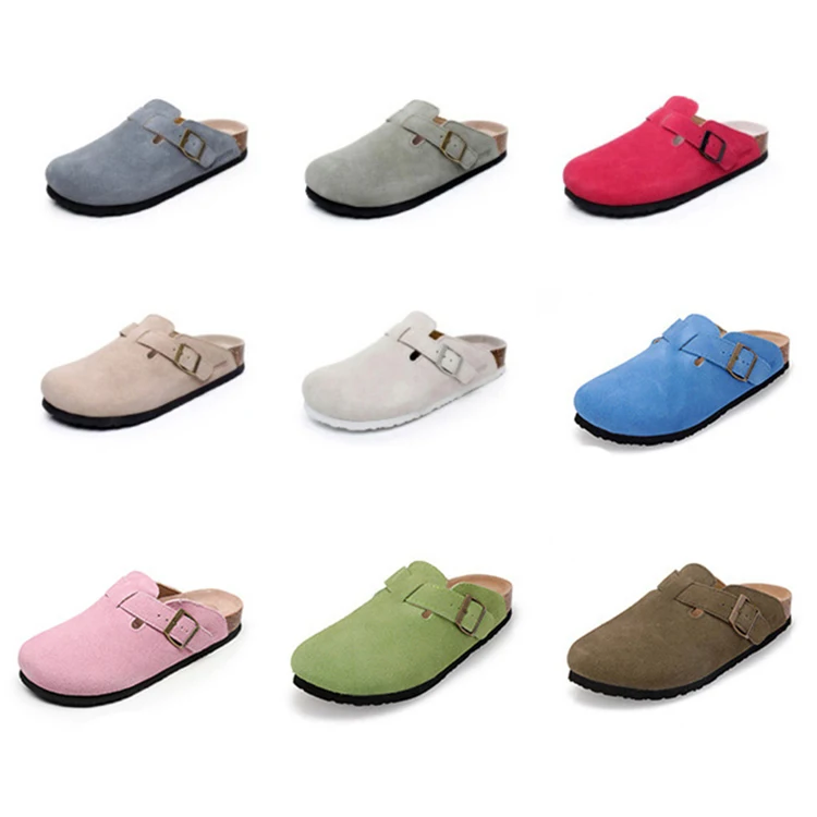 Зимние Замшевые женские сабо Superstarer из коровьей кожи, сандалии для улицы и дома, сабо из натуральной кожи для женщин