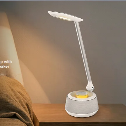 Multifunctional Desk Lamp Touch Dimmer Led Bedside Table Lamp With Wireless Speaker And Night Light