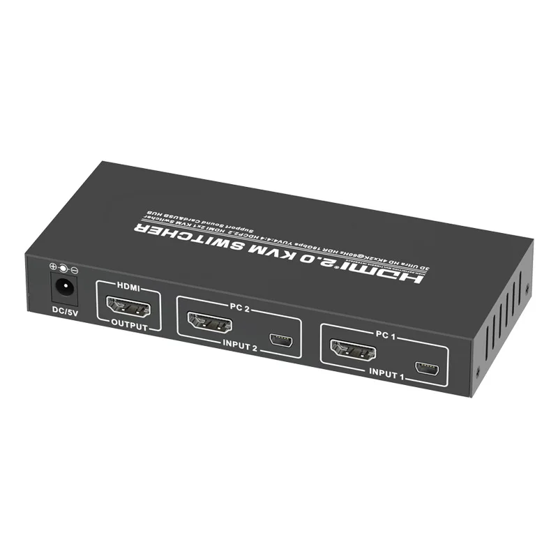 4K @ 60 Гц HDCP 2x1 HDMI KVM переключатель с USB3.0 концентратором USB для 2 шт. компьютерный монитор клавиатура мышь управление принтером