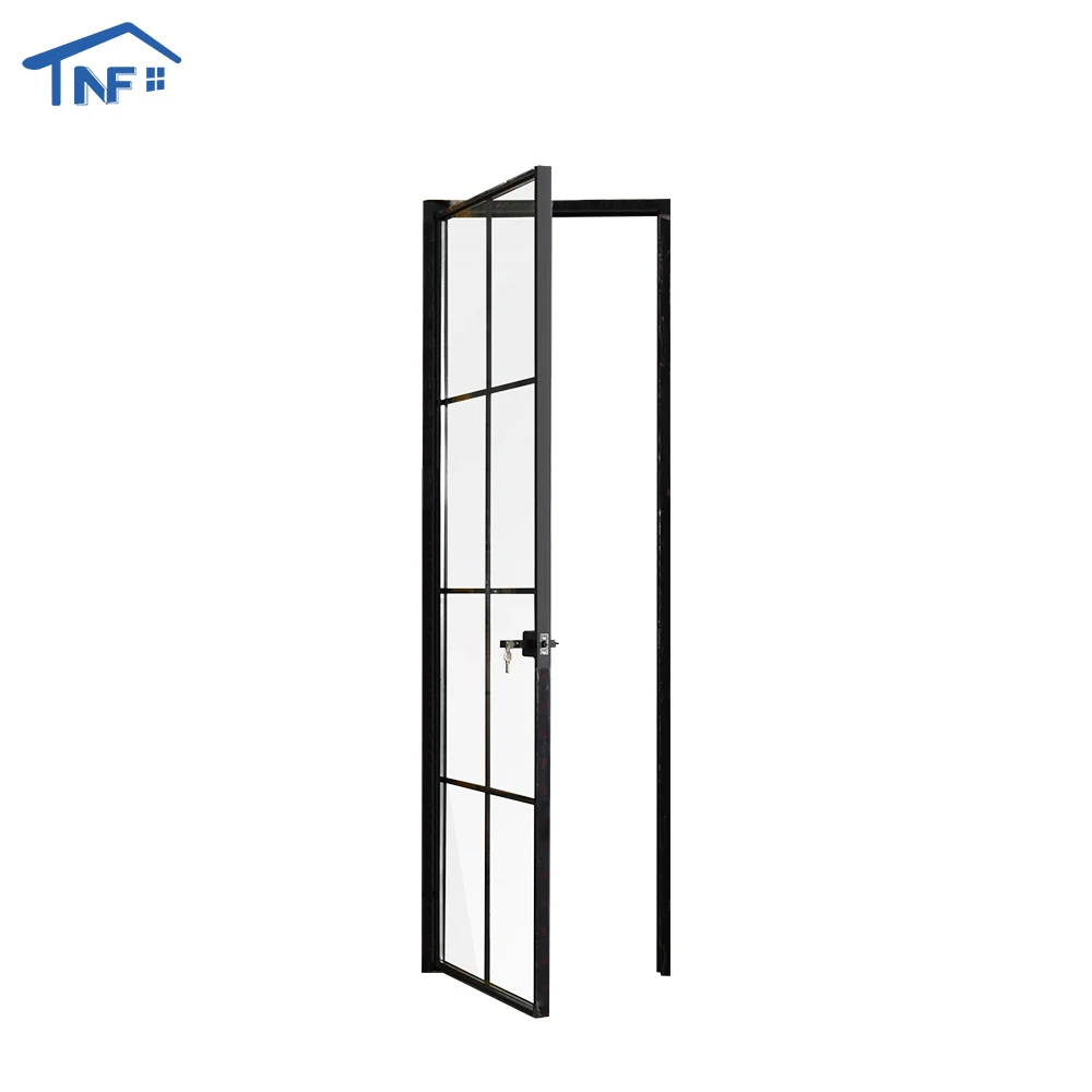 Australia standard double glass aluminium hinged door half glass half aluminum panel casement door for residential