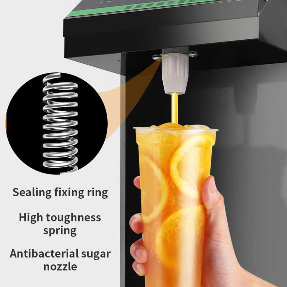 6L Heating Type Fructose Dispenser Quantitative Juice Dispenser Powder Machine for Bubble Tea