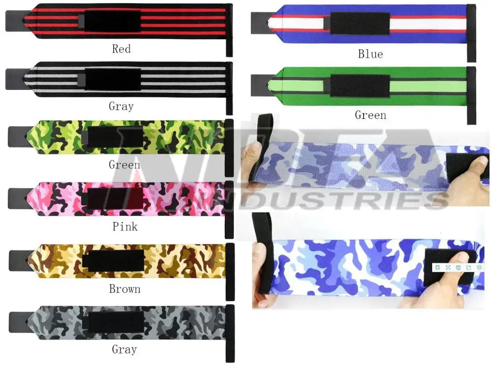 Wristband Elastic Adjustable  2 pieces Wrist Wraps Bandages for Weightlifting Power lifting Breathable 10 Colors Wrist Support