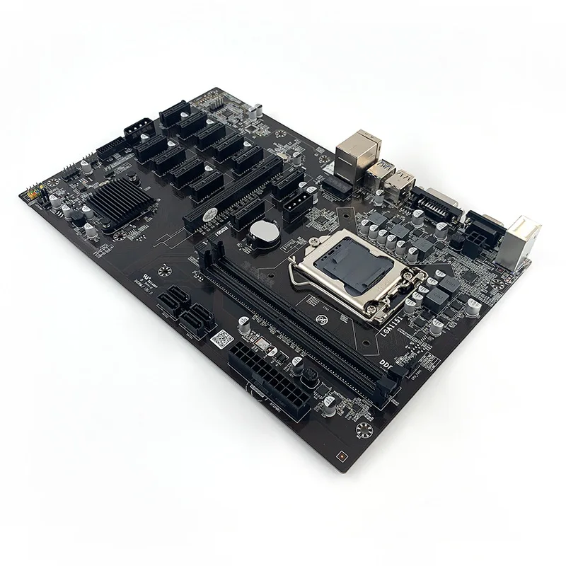 Computer motherboard B250, motherboard 1151 interface DDR4 not direct insertion graphics card 9-card kit 1X to 16X conversion