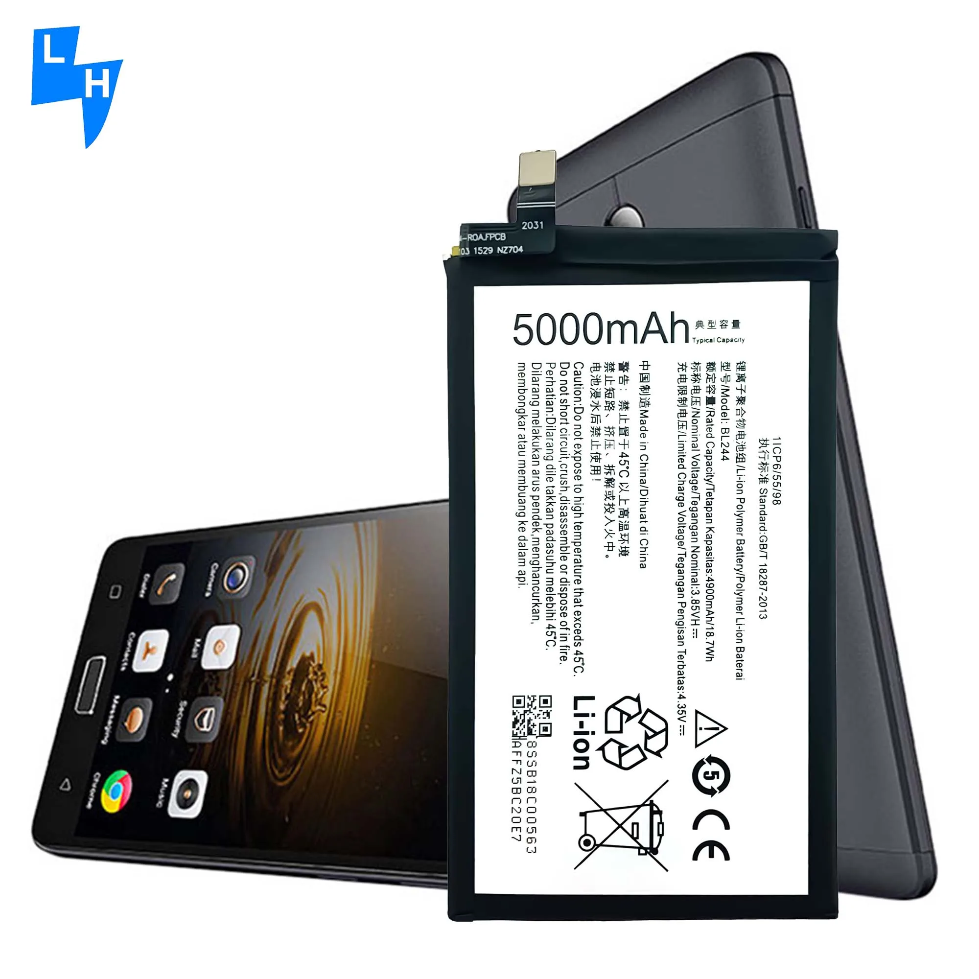 Аккумулятор для Lenovo Vibe P1 аккумулятор Turbo P1A42 P1C58 P1C72 P1P BL244 5000 мАч