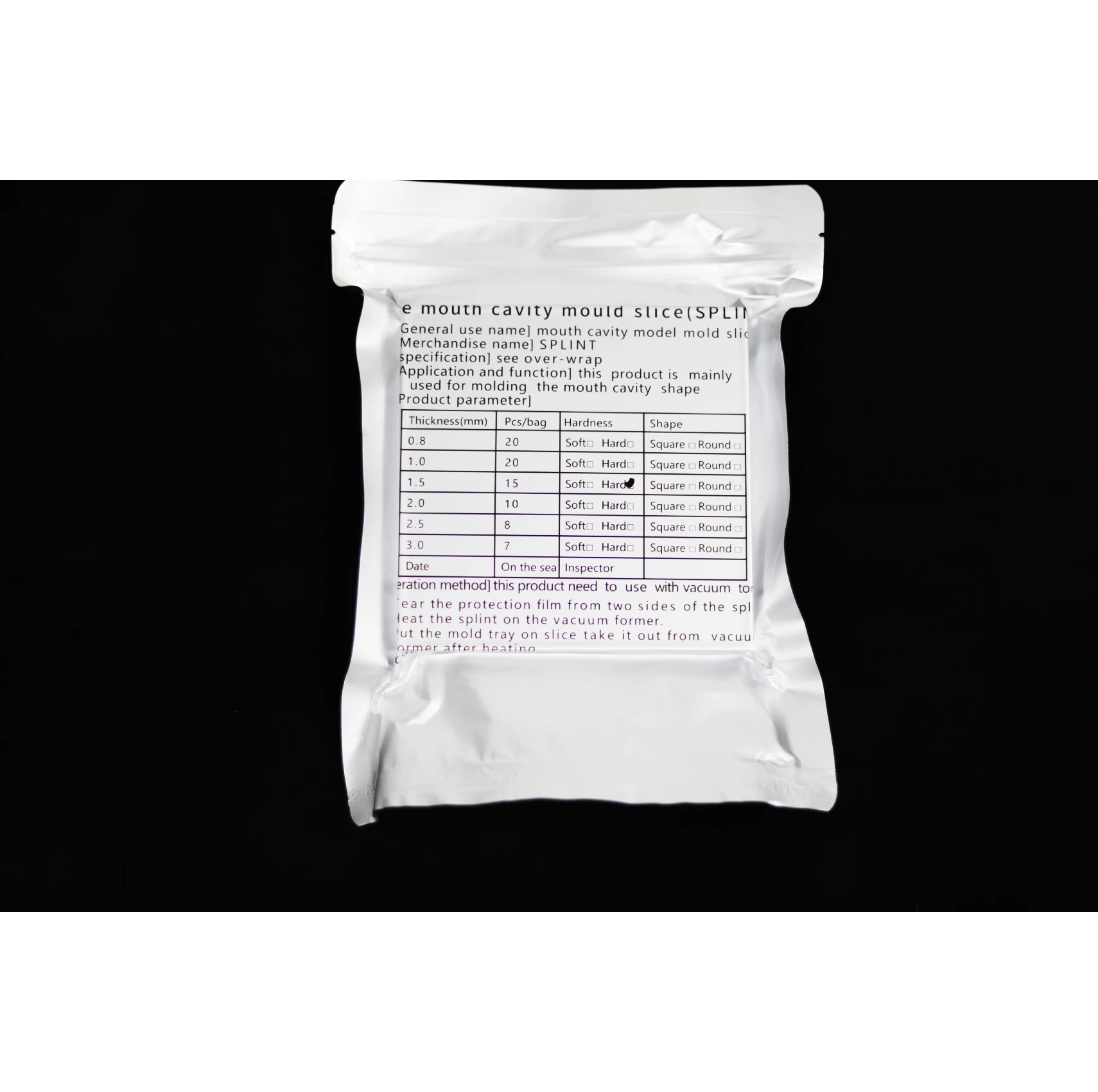 Aligners Dental Lab Disposable Bed Pads 10/15/20pcs Plastic Thermoforming Sheets for Vacuum Forming Soft 0.8-3.0mm