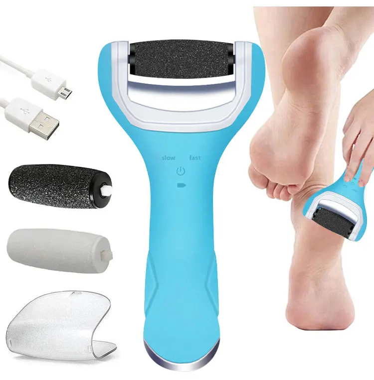 Electric Feet Callus Removers Rechargeable Electronic Foot File with 2 Rollers Callous Remover