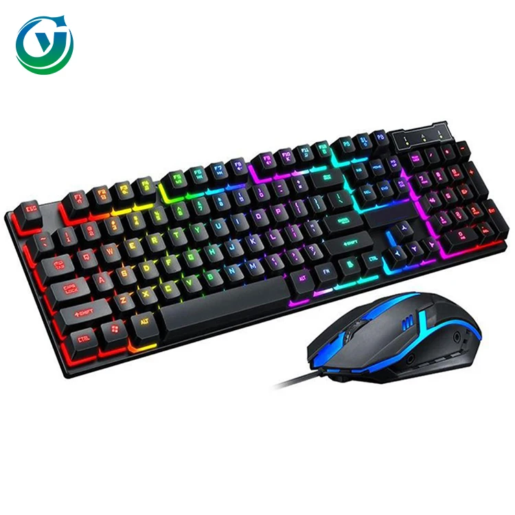  Компьютерные аксессуары RGB USB игровая клавиатура мышь набор для