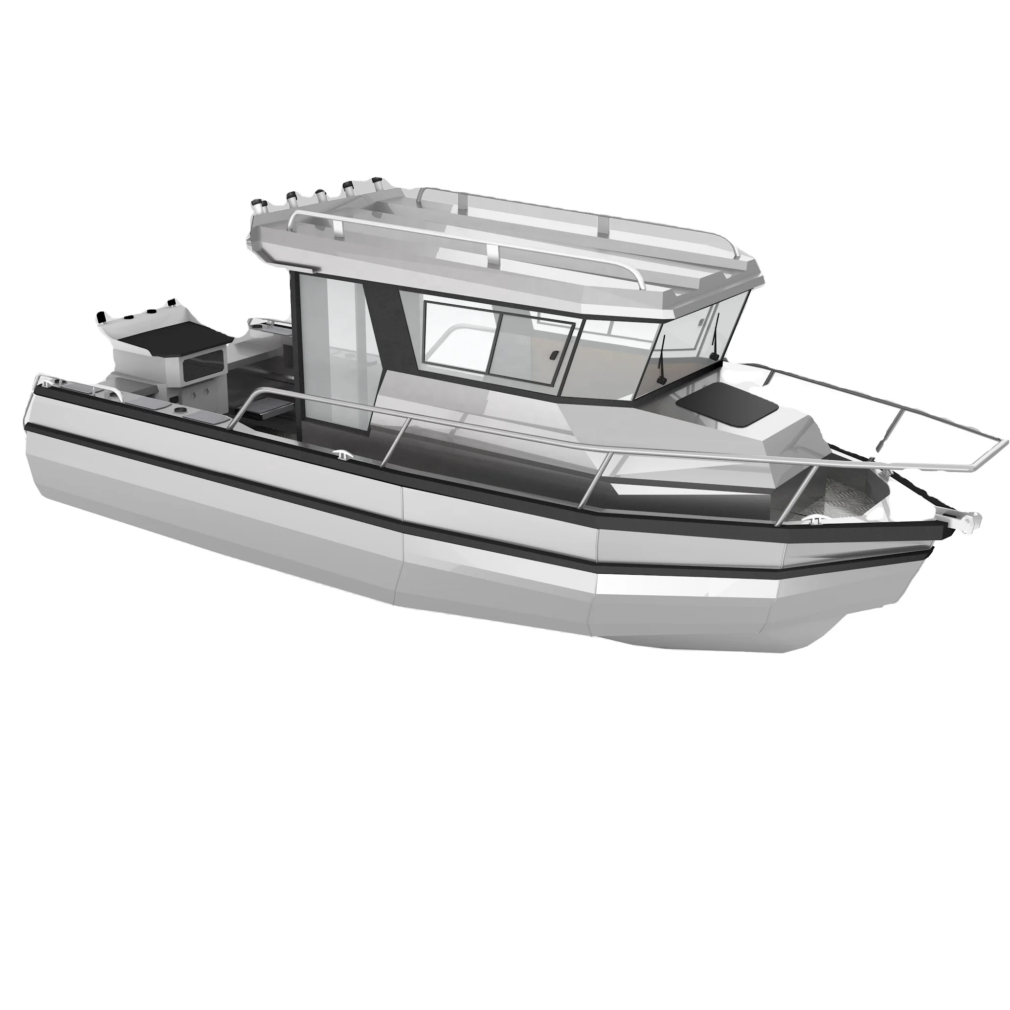 25ft luxury offshore cabin fishing boat aluminium with walkaround for sale