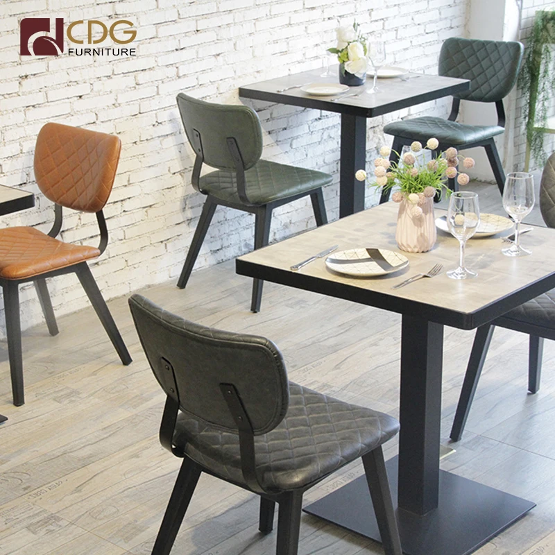 Indoor Furniture Coffee Shop 1 Table 4 Chairs Set High Quality Luxury Restaurant Furniture Sets