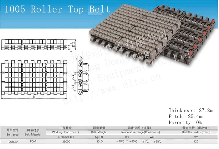 Donglong Manufacturers sell 1005 series ball mesh belts, plastic modular straight mesh belts, dedicated for conveyors