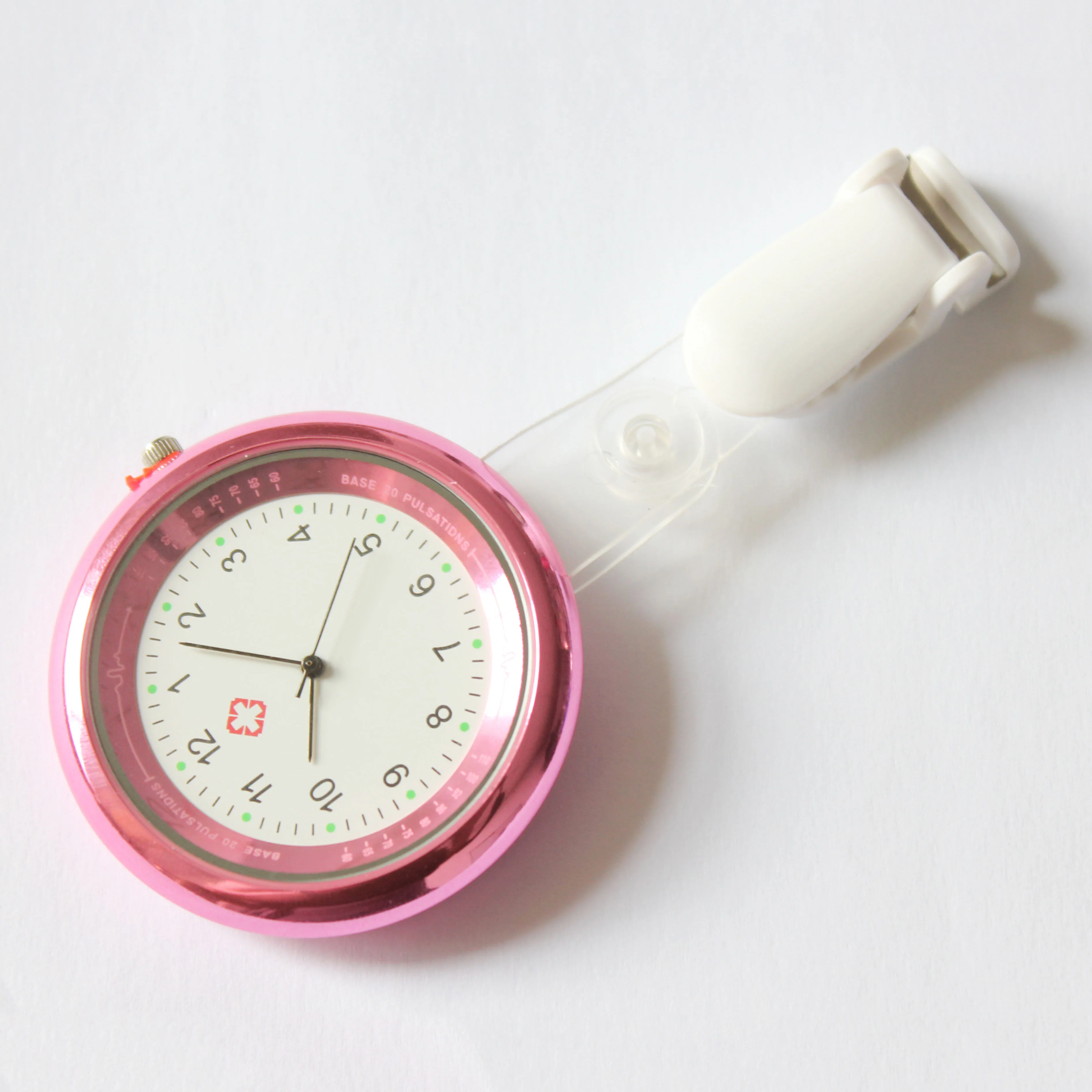  Медицинские профессиональные розовые часы-брелок для медсестер NS2103 базовые весы измерения пульса 30