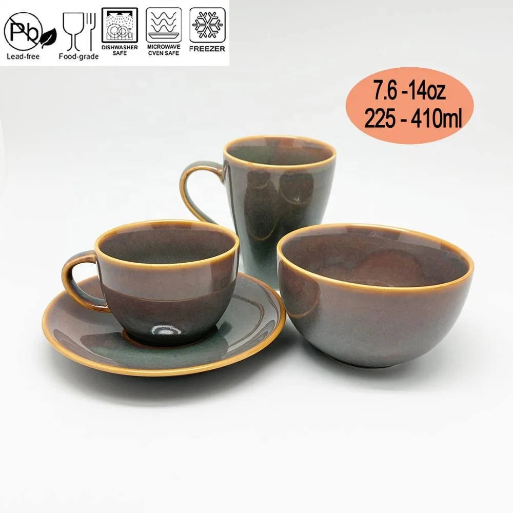 Japanese Ceramic Dinner Set Ceramic Bowl Set with Coffee Mug for One Person