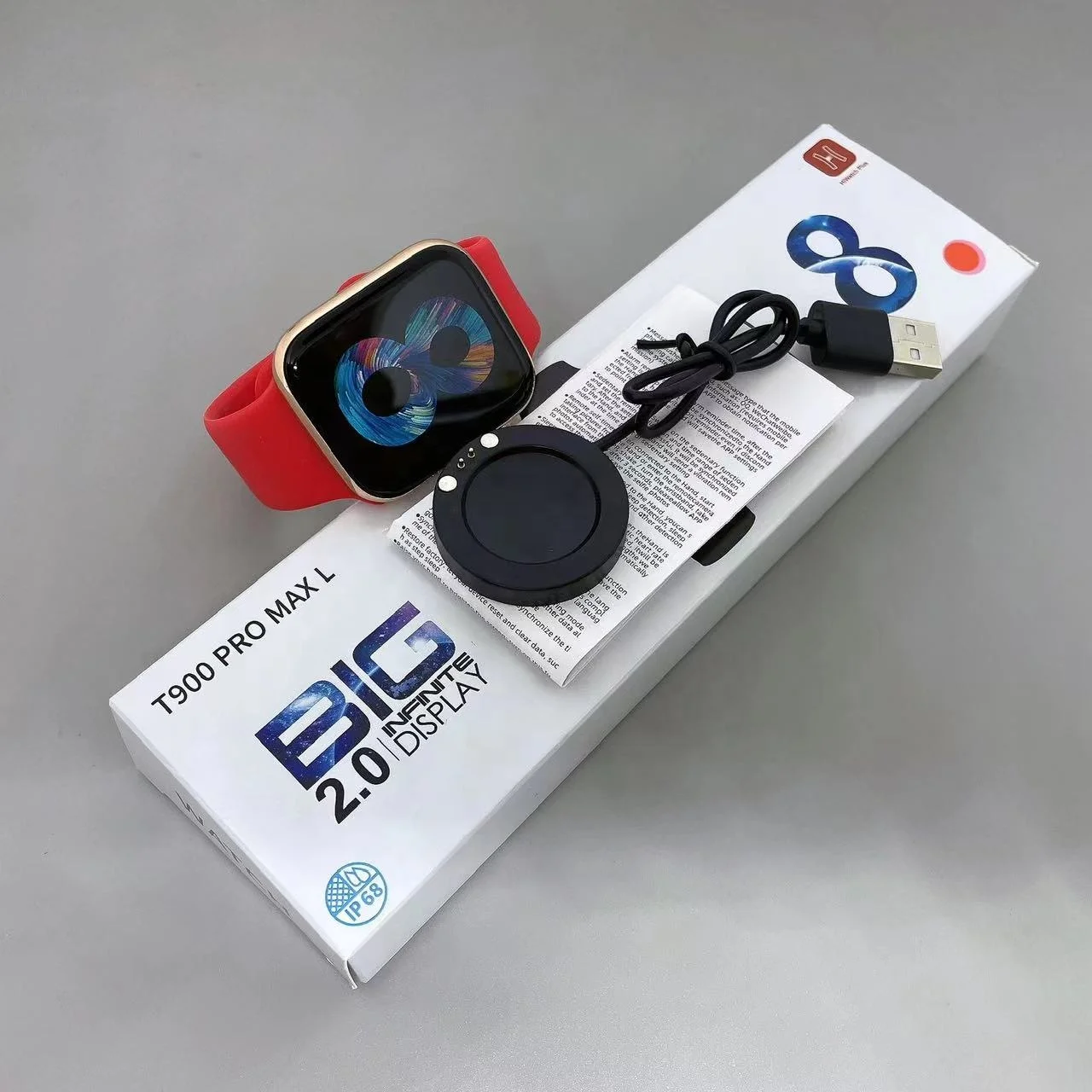 Update version of T900 pro max L Reloj inteligente with 2.0inch watch bigger screen Calculator function Healthy Smart Watch