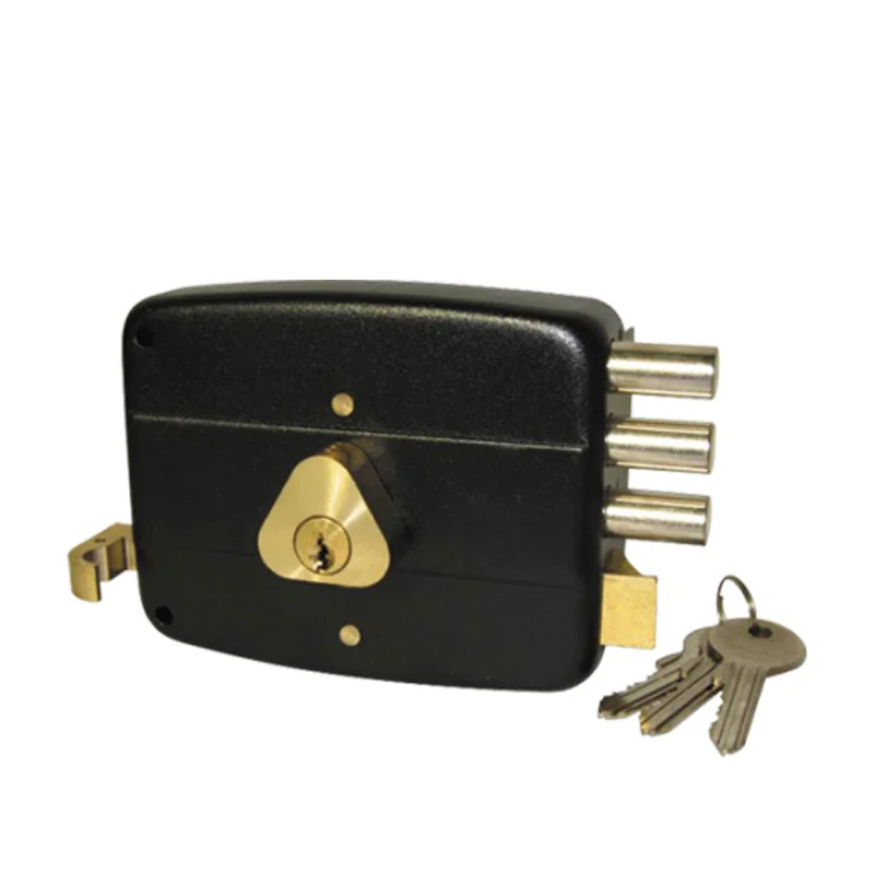 The middle east high quality wooden door 120mm 140mm brass 3 round bolts rim lock