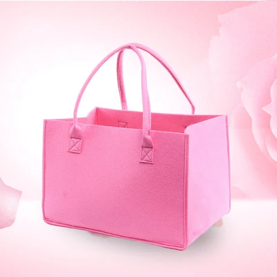 Factory Supplier Custom Logo Fashion Felt Tote Bag Handbag